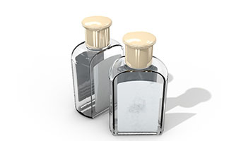 矩形化妝品透明小玻璃瓶